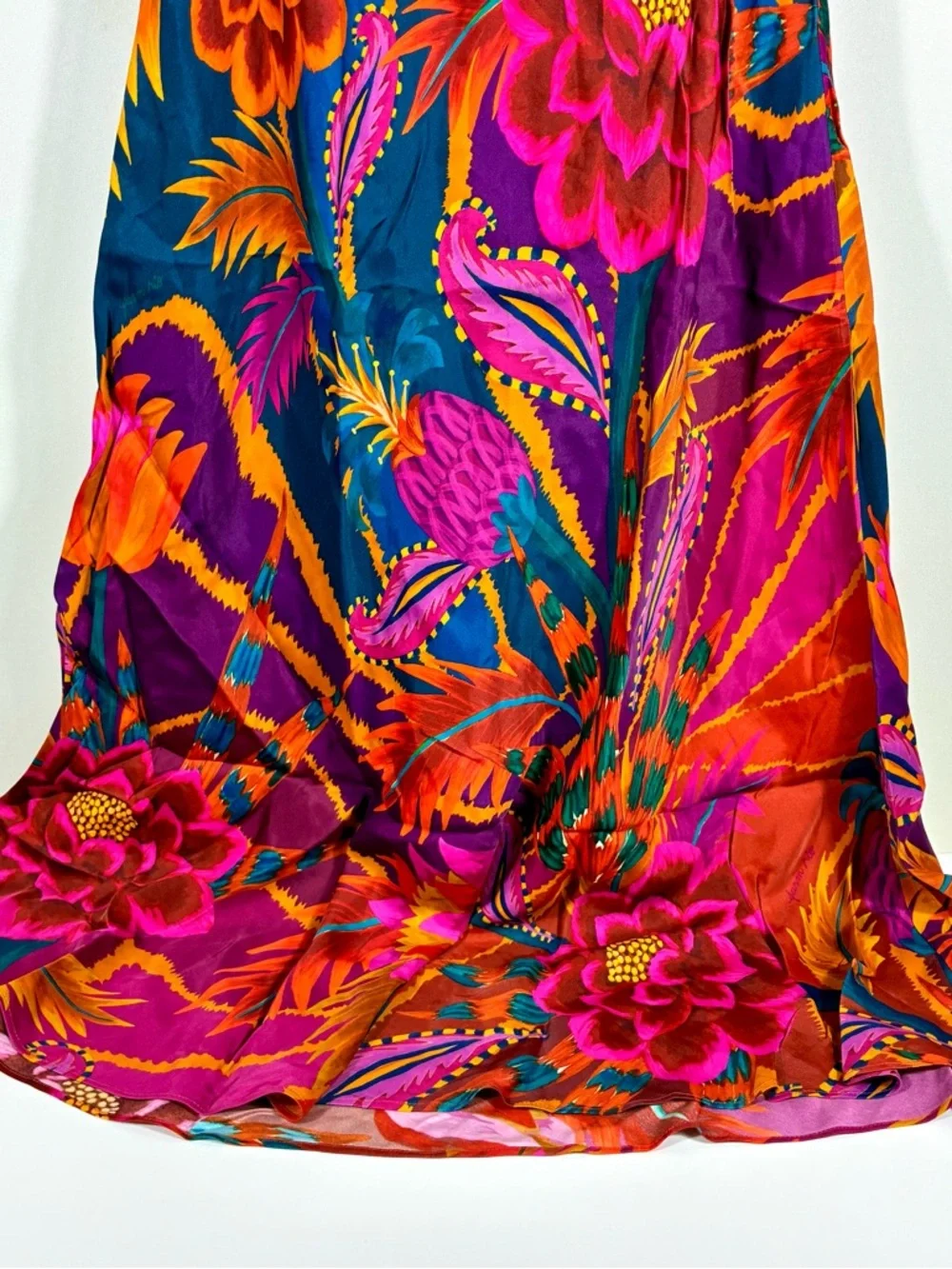 Farm Rio Vintage Wave Multicolor Floral Viscose Maxi Dress Medium NWT - Picture 11 of 16